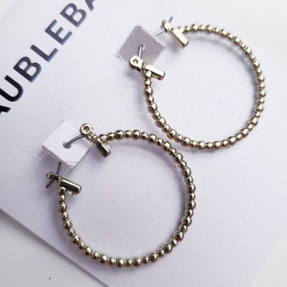Baublebar Gold Bubble Hoop Earrings - Picture 3 of 3